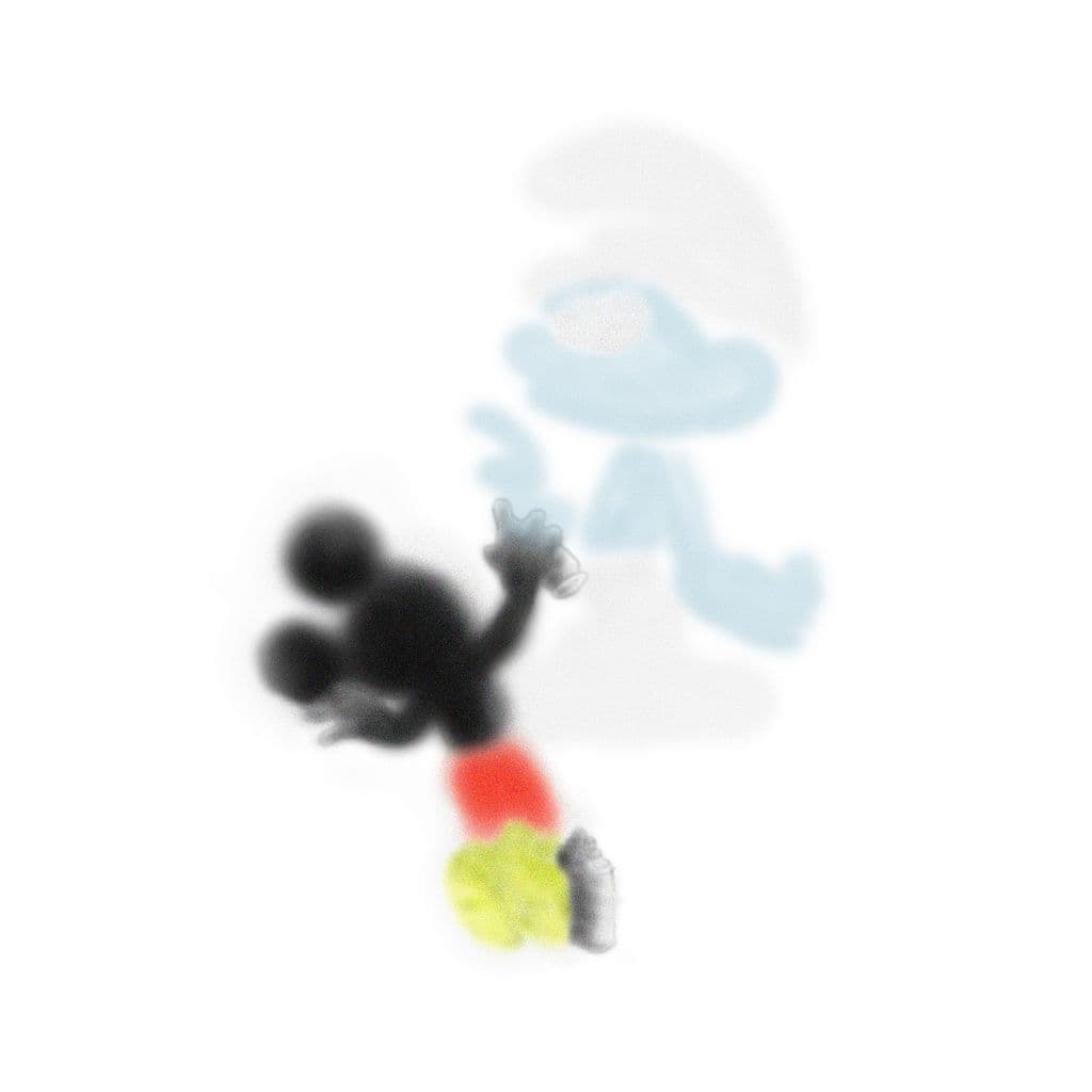Mickey and smurf